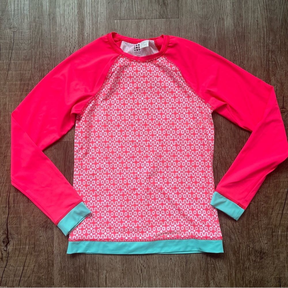 Title Nine M Long Sleeve Rash Guard Swim Top UPF